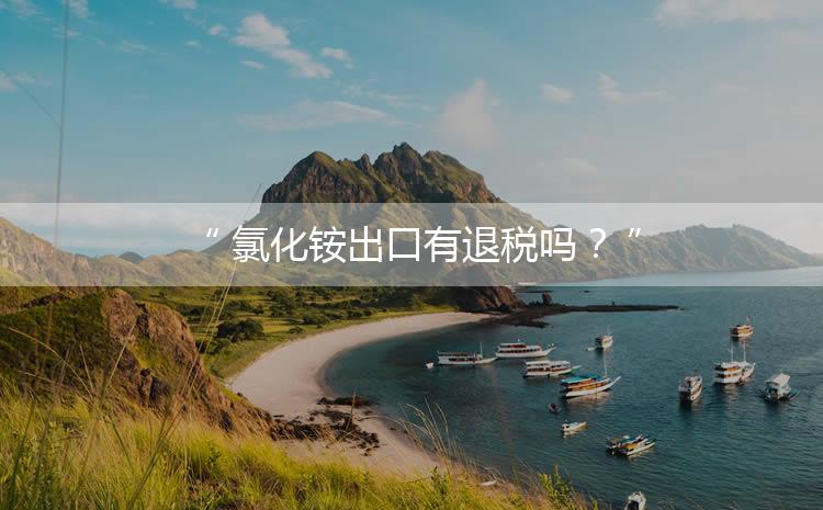 氯化銨出口有退稅嗎？